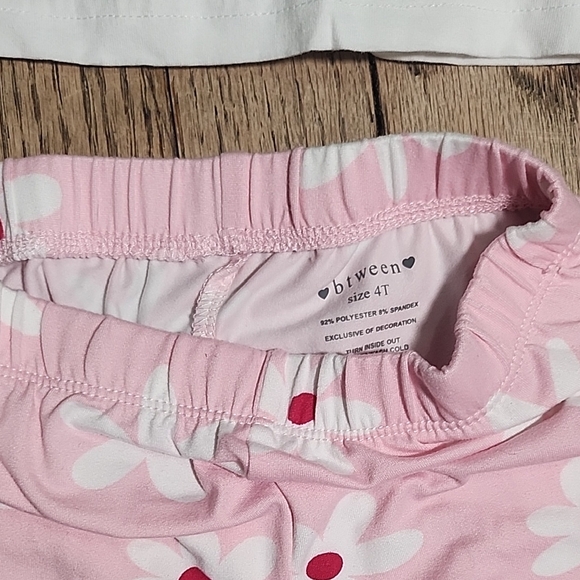 btween Cream and Pink Floral Kids Set - Picture 2 of 5
